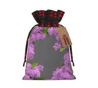 NBRIEU Bolsa de regalo reutilizable con estampado de flores lilas en flores, para fiestas de Navidad, bodas, etc