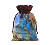 NBRIEU Bolsa de regalo reutilizable con estampado de piedra lunar arcoíris, para fiestas de Navidad, bodas