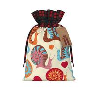 NBRIEU Bonita bolsa de regalo con estampado de caracol, reutilizable, para fiestas de Navidad, bodas, regalos