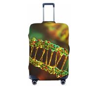 NBRIEU DNA Chain - Funda elástica para maleta con impresión fotográfica, moderna, lavable, se adapta a equipaje de 18 a 32 pulgadas, Negro, Medium