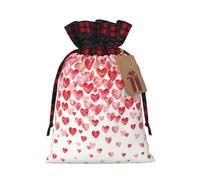 NBRIEU Falling Red Hearts - Bolsa de regalo reutilizable para fiestas de Navidad y bodas