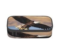NBRIEU Flying Eagle Print - Estuche de gran capacidad, organizador de papelería con múltiples compartimentos, Negro, One Size, Estampado