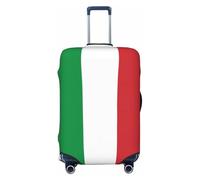 NBRIEU Funda elástica para maleta con estampado de bandera italiana, moderna, lavable, se adapta a equipaje de 18 a 32 pulgadas, Negro, Medium