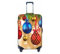 NBRIEU Funda elástica para maleta con estampado de Feliz Navidad, a la moda, lavable, se adapta a equipaje de 18 a 32 pulgadas, Negro, Large