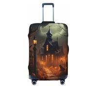NBRIEU Funda elástica para maleta con estampado de Halloween, a la moda, lavable, se adapta a equipaje de 18 a 32 pulgadas, Negro, Medium