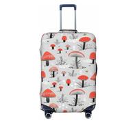 NBRIEU Funda elástica para maleta con estampado de setas de dibujos animados, a la moda, lavable, se adapta a equipaje de 18 a 32 pulgadas, Negro, Medium