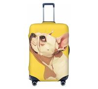 NBRIEU Funda elástica para maleta, diseño de bulldog francés, a la moda, lavable, se adapta a equipaje de 45,7 a 81 cm, Negro, Medium