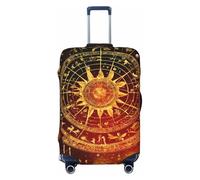 NBRIEU Gears Clock - Funda elástica para maleta con estampado de siglo de bronce, a la moda, lavable, se adapta a equipaje de 18 a 32 pulgadas, Negro, X-Large
