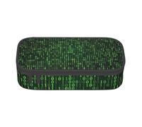 NBRIEU Hacker Era - Estuche para lápices de gran capacidad, organizador de papelería con múltiples compartimentos, Negro, One Size, Estampado