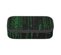 NBRIEU Hacker Era Print - Estuche de gran capacidad, organizador de papelería con múltiples compartimentos, Negro, One Size, Estampado
