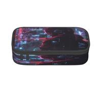 NBRIEU Hacker Era Print - Estuche de gran capacidad, organizador de papelería con múltiples compartimentos, Negro, One Size, Estampado