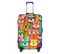 NBRIEU Oil Cute Schnauzer Dogs - Funda elástica para maleta, moderna, lavable, se adapta a equipaje de 18 a 32 pulgadas, color negro, mediano, Negro, Medium