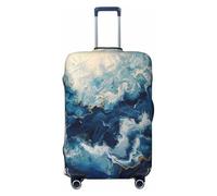 NBRIEU Within the Tides - Funda elástica para maleta, moderna, lavable, se adapta a equipaje de 18 a 32 pulgadas, Negro, Small