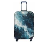 NBRIEU Within the Tides - Funda elástica para maleta, moderna, lavable, se adapta a equipaje de 18 a 32 pulgadas, Negro, Small
