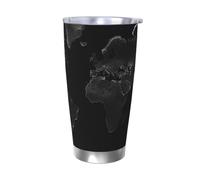 NBSKSDLK Vaso de acero inoxidable aislado al vacío con tapa y popote, taza de viaje de doble pared para calor/frío, taza térmica a prueba de derrames para el hogar, la oficina y el coche de 20 onzas