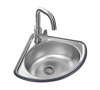 NBSY Fregadero pequeño Engrosado Adecuado para fregaderos de Cocina de un Solo baño de Acero Inoxidable en Las Esquinas, la instalación montada en la Pared Ahorra Espacio。 （38cm × 45cm）