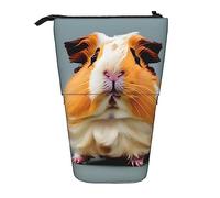 Nbtghga Cut Guinea Pig Print Pencil Telescopic Classic Arts Stand Up Estuche organizador para lápices, bolsa de maquillaje, regalo, Black, Talla única