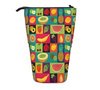 Nbtghga Estuche organizador de lápices con estampado de frutas de estilo artístico y clásico, estuche organizador de lápices, bolsa de maquillaje, regalo, Black, Talla única