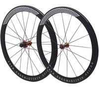 NBTRXWAFR 700C V/C Freno De Llanta Juego De Ruedas para Bicicleta De Carretera 30 Mm 40 Mm 50 Mm Llantas Bicicletas Cierre Rápido Bujes De Rodamiento Cassette 7-12 Velocidades,Gold hub,50mm