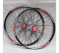 NBTRXWAFR Juego De Ruedas 26 27.5 29 Pulgadas Ruedas De Bicicleta MTB Cojinetes De Freno De Disco Bujes Bicicleta De Montaña Llantas De Aluminio Cassette 32H 8-11 Velocidades QR,Rojo,27.5inch
