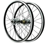 NBTRXWAFR Juego de Ruedas BMX 406/451 de 20 Pulgadas Llantas de aleación de Aluminio de Doble Pared Bujes de Freno de Disco QR Ruedas Delanteras y traseras 24H para Bicicleta de montaña,Plata,406