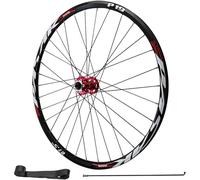NBTRXWAFR Juego de Ruedas MTB 26/27.5/29 Pulgadas, Llanta de Aleación de Aluminio HG Rodamiento Sellado 142Mm Eje Pasante 32H Llanta para Cassette de 7-12 Velocidades,Qr Front,26inch