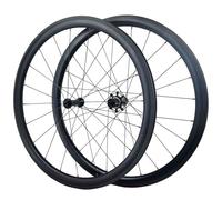 NBTRXWAFR Ruedas De Bicicleta De Carretera Carbono 700C Llanta para Cubierta Freno En V 38/50 Mm Ruedas De Bicicleta Carreras 28 Mm Ancho 45# Radios Sólo 1830G Mate,40MM