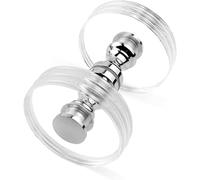 NBVACPL Acrylic Glass Door Door Knobs, 2PCS Shower Screen Door Knobs, Crystal Handle for Bathroom, Transparent Single Hole Big Pull Handle, Sliding Wardrobe Door Parts(75mm)