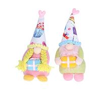 NBVGHPSRW 2 muñecos de Duendes para el Día de San Valentín, Decoraciones de Enanos de la Suerte en posición de pie, Adornos de Elfos Lindos con Trenzas y Barba para la decoración de mesas y