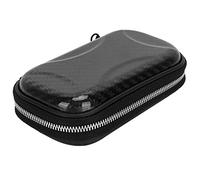NBVGHPSRW Cartera con Cremallera de Fibra de Carbono, Tarjetero de crédito empresarial con múltiples Compartimentos, Bolsa compacta para Tarjetas de identificación para Hombres y Mujeres, ca (Negra)