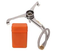 NBVGHPSRW Conector de Estufa de Gas con trípode para Exteriores, convertidor de Estufa de Gas para Acampar, Estufa de Camping portátil Plegable Resistente al Calor Convertidor de Tanque