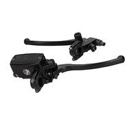 NBVGHPSRW Conjunto de palanca de embrague y freno hidráulico universal para motocicleta de 22 mm, palancas de aleación de aluminio CNC con depósito de 14 ml y tapones de interruptor para tod