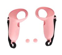 NBVGHPSRW Cubierta de agarres de silicona para controlador de realidad virtual, funda para el mango del controlador de realidad virtual inalámbrico con diseño antideslizante, correa de (Rosa)