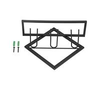 NBVGHPSRW Estante para Vino montado en la Pared con rombo Negro, estantes para Botellas de Vino de Metal con Doble Gancho, diseño Moderno Que Ahorra Espacio para la Barra del hogar de la