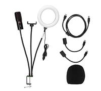 NBVGHPSRW Micrófono USB con luz de Relleno RGB, micrófono Condensador cardioide para Streaming en PC y podcasting, Kit de grabación de Estudio con Silencio con un para Cantar y loc