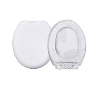 NBVOKLEAD Asiento de Inodoro con Placa de PP antibacteriana Slow Down Mute Tapa de Inodoro Ultra Resistente de Montaje Superior para Asiento de Inodoro en Forma de O, 42~44 cm x 36,5 cm