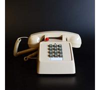 NBVOKLEAD Teléfono con Cable, teléfono Fijo Retro con pulsador y Timbre de Metal clásico Inspirado en los años 70