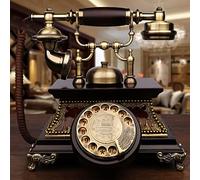 NBVOKLEAD Teléfono Fijo Retro, teléfono Antiguo de Disco Giratorio, teléfono de Escritorio clásico con Cable, teléfonos Antiguos para el hogar con función de remarcación para la Escuela y la Oficina