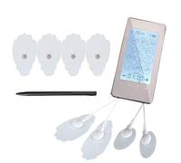 NBWS - Unidad de electroestimulación TENS EMS recargable con pantalla táctil para rehabilitación del dolor con 12 modos y 8 almohadillas, masajeador de impulsos para el tratamiento de la espalda y el cuello.