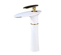 NBYGSC 1256, Brass Hot and Cold Hole mounting, Single Handle Bathroom Faucet High, Platinum a