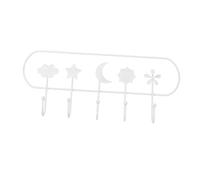 NBYGSC 2 Sets Rack Coat Mounted Hanging Racks Clothes Heavy Duty Wall Key Holder Headphone Sundries Hooks for Keys Clothing Hook Wall-Mounted Iron Hangers White