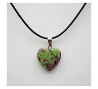 NBYGSC 20mm Natural Stone Heart Pendant Quartz Crystal Agates Turquoises Malachite Stone for Jewelry Making Necklace Pendant Decoration Stone Colleion (Color : No.29)