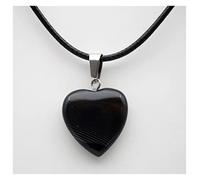 NBYGSC 20mm Natural Stone Heart Pendant Quartz Crystal Agates Turquoises Malachite Stone for Jewelry Making Necklace Pendant Decoration Stone Colleion (Color : No.14)