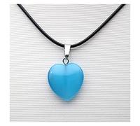 NBYGSC 20mm Natural Stone Heart Pendant Quartz Crystal Agates Turquoises Malachite Stone for Jewelry Making Necklace Pendant Decoration Stone Colleion (Color : No.11)