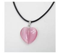 NBYGSC 20mm Natural Stone Heart Pendant Quartz Crystal Agates Turquoises Malachite Stone for Jewelry Making Necklace Pendant Decoration Stone Colleion (Color : No.5)
