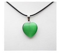 NBYGSC 20mm Natural Stone Heart Pendant Quartz Crystal Agates Turquoises Malachite Stone for Jewelry Making Necklace Pendant Decoration Stone Colleion (Color : No.6)