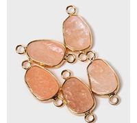NBYGSC 2PCS Natural Amethyst Urine Crystal Necklace Pendants Gemstones Quartz Ornaments for Jewelry Making Household Chakra Reiki Balancing (Color : Pink Urine, Size : 2ps 0.94 * 0.39in)