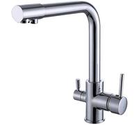 NBYGSC 3 in 1 Kitchen Filter Tap: Black Ancient Brass Faucet for Hot and Cold Water - Touch On Kitchen Sink Faucets