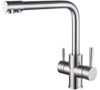 NBYGSC 3-Way Kitchen Faucet with Stainless Steel Filtration for Direct Drinking Water Purification