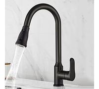 NBYGSC 304 Stainless Steel Bathroom Hot Cold Water Crane Basin Rotatble Spout Faucet Taps Black/Nickel